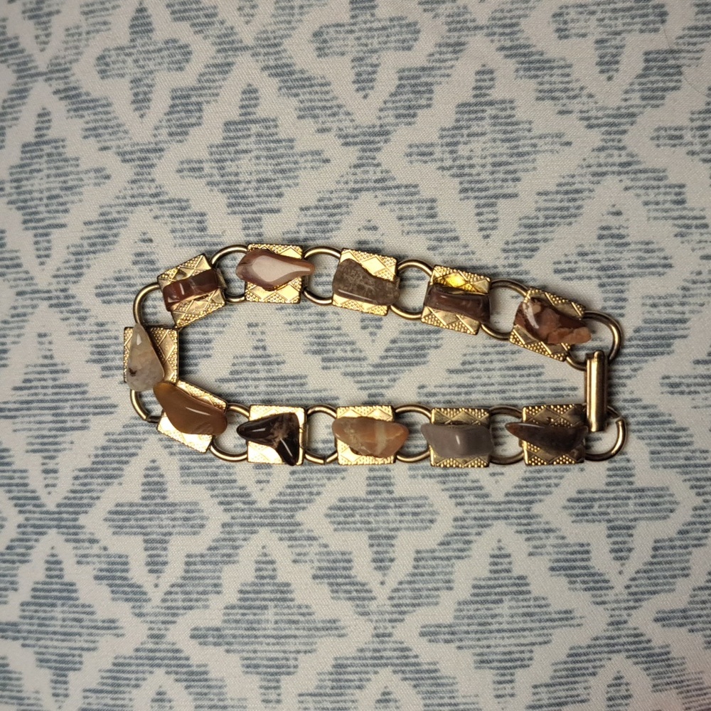 Vintage Goldtone Link Rock Bracelet